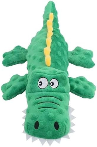 ILESTDG Bella Balu Unzerstörbares Hundespielzeug Krokodil,Quietschende Spielzeug für Hund (Grün-Einheitsgröße)