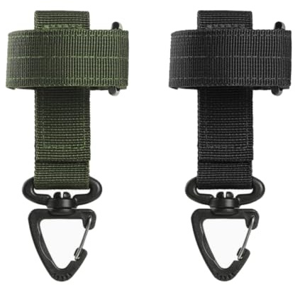 COYUN 2 Stück Handschuhhalter Handschuh Halterung Gürtel Handschuh Klammer Mehrzweck Handschuh Clips Arbeitshandschuh Halter Handschuh Grabber Clip für Gärten Baustellen (Schwarz, Militärgrün)