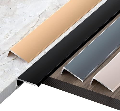 Coayuou Übergangsprofil 3 Stück 90cm Übergangsleisten Aus Aluminium Treppenprofil Stufenkantenprofil Für Sicheren Schutz Vor Kratzern Und Stößen(Roségold,10x40mm)