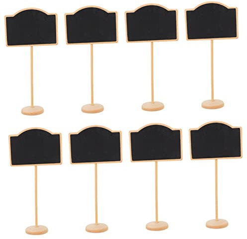 HOMSFOU 10stücke Mini Holz Kreidetafelschilder Nachrichtbord Zeichen Klein Tafel Zeichen Party Buffet Tafeln Mit Staffeleiständer Klein Und Leicht Einfach Zu Reinigen Mit Feuchtem Tuch Fur