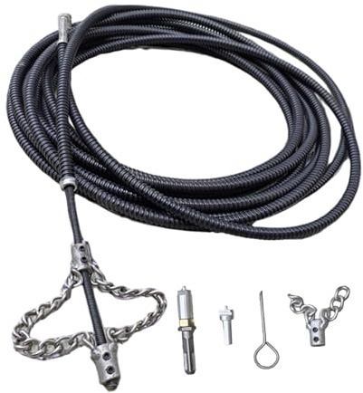 Milageto Limpiador de desagües, destapador de desagües, de limpieza, desatascador, herramientas de dragado para lavabos, alcantarillas, tuberías de, 4m