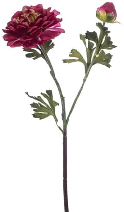 artplants.de Deko Zweig Ranunkel DUXLER, Burgunderrot, 45cm