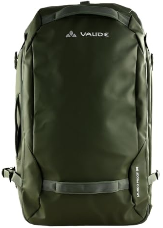 VAUDE Travel Bag Backpack with Laptop Compartment Mundo Proof 38 Khaki