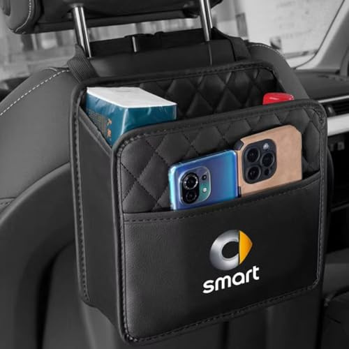 SHIFENG Autositz-Rücksitz-Hängetasche für Smart forfour 450 451 453, Halterung mit mehreren Taschen, Flaschentasche, Aufbewahrungsbox, Organizer, universelles Zubehör
