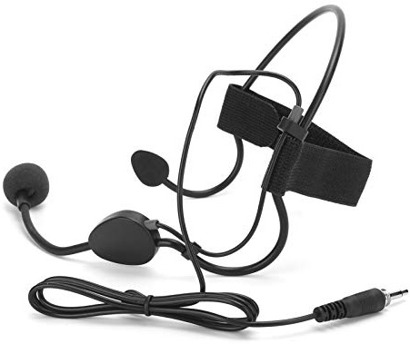 Cryfokt Schweißfestes -Kondensatormikrofon Zum Tanzen, Singen, Headset-Mikrofon mit Sprachverstärkern – Schwarz [1 Mikrofon]