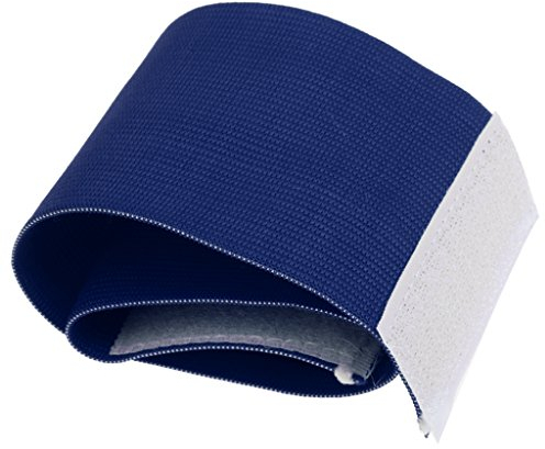 Gazechimp Fußball Kapitän Armbinde/Kapitänsbinde mit Klettverschluß - Blau