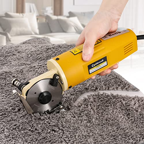 CGOLDENWALL YJ-70 Elektrischer Industrieller Stoffschneider丨Klingengröße: 70 mm丨Maximale Schnittdicke: 25 mm丨Ideal für Textil-Lederpapier mit Ersatzklinge