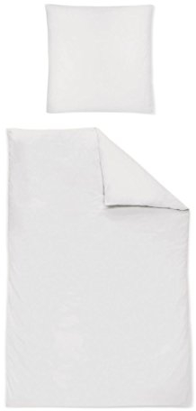 Irisette Paris Mako-Satin-Bettwäsche silber 155x220_80x80