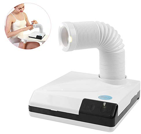 Nagel-Staub-Kollektor, 60W starker Energie-Luft-Schlag-Trockner einziehbarer Winkel-Design-Ventilator-Maniküre-Pediküre-Maschinen-Tabellen-Nagel-Staubsauger-Saug-Extraktor(Weiß)