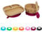 Tiny Dining Ensemble de dîner pour bébé - Segmenté - Rouge - 3 pièces - Assiette de sevrage, Bol et cuillère en Bambou antidérapant divisé pour bébé, Bol et cuillère
