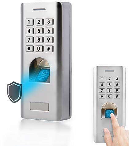 Fingerabdruck Türschloss, Metall Zutrittskontrollsystem, Fingerabdruck Zugangskontrolle, Zugangskontrolle Fingerabdruck Codeschloss mit Keypad, Wiegand 26 Digit Output, für Home Sicherheit