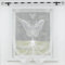HeichkelL Spitze Scheibengardine Transparent Modern Raffgardine Schlaufen gardine ohne Bohren Weiß Schmetterling Muster HöhexBreite 100x160cm