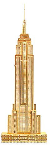 Piececool 3D Puzzle Metall, Empire State Building Gebäudemodell für Erwachsene, 3D-Puzzles zu Bauen, BAU, Bastel-Kits, Beste Geburtstagsgeschenke