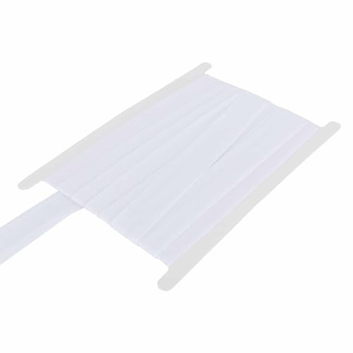 DFL 100% Cotton Bias Binding Tape, Premium Sewing Trim – 5 Metre Length | 1 Inch (25 mm) or 1/2 Inch (13 mm) Widths | 30 Colours for Quilting, Dressmaking & Crafts(White,1 Inch/25mm Wide)