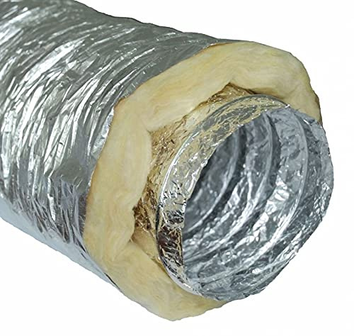 Aluminium Insulated Flexible Hose 10m Flexipipe Air Ducting Tube Acoustic Pipe (102mm)