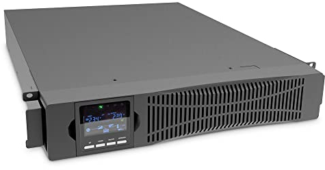 DIGITUS OnLine USV-System - 3 kVA / 3 kW - 19-Zoll 2HE Montage - Echte Doppelwandler-Technologie - Unterbrechungsfreie Stromversorgung - Schwarz