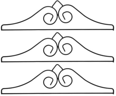Happyyami 3pc Sturdy Metal Garden Flag Pole Accessories Hanging Rack for Outdoor Flags for Parties Tearooms and Bar Decor Easy Installation Black