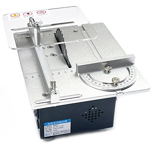 Mini Table Saw for Woodworking, Portable Precision Hobby Table Saws, Mini Electric Desktop Saws, 1.18In Cutting Depth Small Household DIY Crafts Cutting Tool Polisher Drilling Machine,C