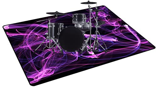 ZXHH Alfombras Acusticas Alfombra Bateria Electronica Alfombra para Bateria Acustica Alfombras De Batería para Instrumentos Musicales Alfombrillas Antideslizantes Insonorizada (80CM - 200CM)