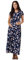 HAPPY MAMA. Femme Robe Maxi Maternité d'allaitement. Court Manches. 599p (Imprimé Bleu Marine et Petites Fleurs, 36, S)
