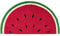 Fisura - Fußmatte außen Wassermelone aus Kokosnuss mit Rutschfester PVC-Rückseite. Halbrunde Fußmatte. Maße: 70 cm x 40 cm. Rot, grün, weiß und schwarz.