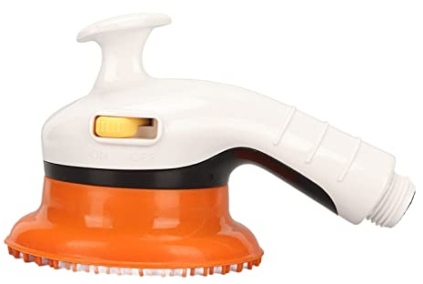Haustier-Duschkopf-Bürsten-Zahnbürste, Weich, Bequem, Multifunktional, 2 Modi, Hundebadebürste Zur Reinigung (Orange)