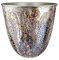 GILDE Metall Pflanzgefäß Blumentpot - Deko Wohnzimmer Geschenk für Frauen Geburtstag Muttertag - Farbe: metallic braun Höhe 29 cm