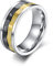 KnSam Trauringe Edelstahl Herren, Herrenring Pärchenring Sternzeichen Römische Zahlen Vintage Gothic Ring für Männer-Schmuck, Dreifarbig, Gr.65 (20.7)