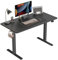 CubiCubi Schreibtisch Höhenverstellbar Elektrisch, 120 x 60 cm Stehpult T-Beine aus Stahl mit Memory-Steuerung, Anti-kollisions System, Schwarz Rahmen/Schwarz Tischplatte