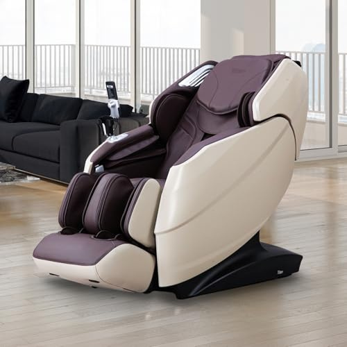 Titan Rejūv 4D l Full Body Massage Chair l Shiatsu Recliner l SL Track l Health Detection l Full Body Stretching l Heating Therapy l 3 Stage Zero Gravity l Bluetooth Speaker (Brown)
