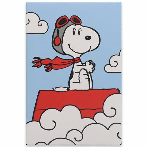 Peanuts Snoopy The Flying Ace Gallery Leinwand-Wanddekoration, lustiges Snoopy-Bild für Kinderzimmer oder Spielzimmer