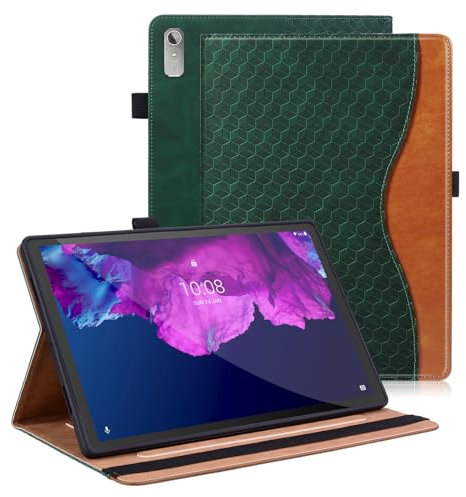 Vkooer Case for Lenovo Tab P11 2nd Gen 11,5 inch 2022 (TB350FU/TB350XU) Leather Folio Cover Lenovo Tab P11 Gen 2 Case with Auto Sleep/Wake Multi Angle Stand - Dark green