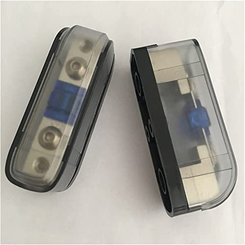JCAKES 2pcs/Lot -Stromkabel 4AWG 8AWG In Out Bolt-on Fuse Car-Verstärker-Sicherungshalter mit Mini Anl Sicherung 60a (Size : with 2pcs Fuse 20A)