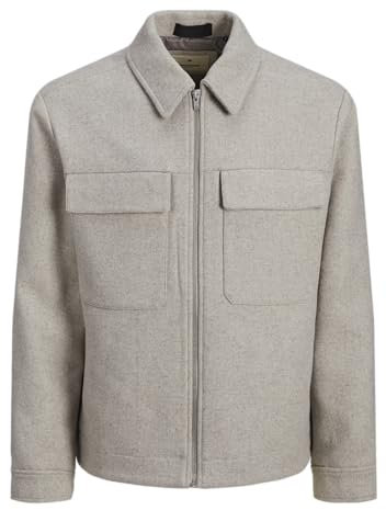 JACK & JONES Jprblurussel Wool Blend Veste Sn Jacket, Crème, M Homme
