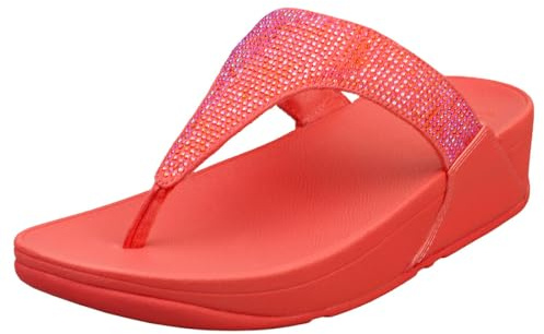 Fitflop Zehentrenner LULU CRYSTAL TOE POST EC5 rosy coral, Größe:41 EU