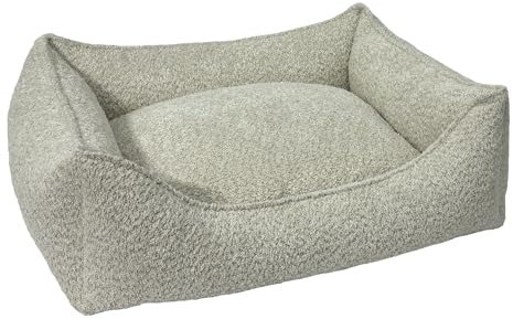 Leo4dog . Sofa Boucle Hundebett Hundekissen Hundesofa. Bezug abnehmbar waschbar. (Creme, XL 115x90)