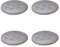 KAREN66 4 Stück waschbar Stuhlkissen 40x40 cm Rund Sitzkissen für Indoor und Outdoor Dicke Polsterung Bodenkissen (Grau)