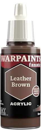 The Army Painter, Warpaints Fanatic Leather Brown Single Acrylics, Miniature Hobby Painting, Quality Paint for Miniature Wargaming