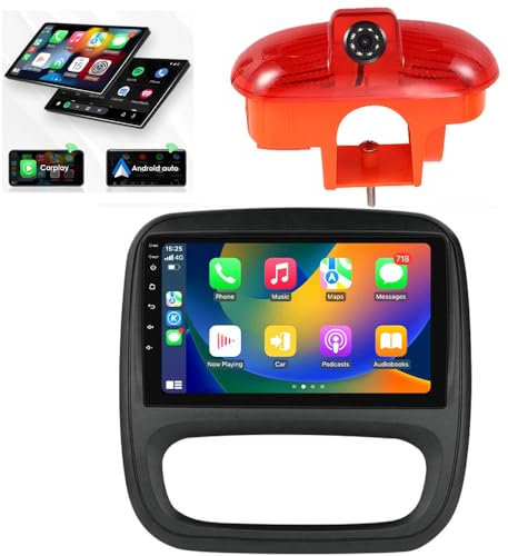 9 Zoll Autoradio GPS Navigation +HD Nachtsicht Auto Rückfahrkamera, Ersatz für Vauxhall Kipper Combi X70 MK/Renault Master Kasten II/Mascott/Opel Movano A/FIAT Scudo/Citroen Jumpy/Expert 224 222 VF3