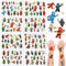 Tattoo Kinder, 8 Blätter Kindertattoos Hautfreundliche, Kindertattoos Wasserdicht Mädchen Jungen, Temporäre Tattoos Kindergeburtstag Party Mitgebsel Festival Party Deko