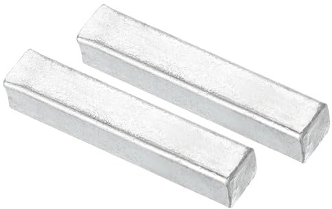 sourcing map 2Pcs Door Spindle Bar, 40mm Long Square Spindle Door, Iron Door Knob Spindle Door Lock Replacement Parts for Most Type Door Knobs, Silver