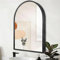 HLFMVWE Arch Wall Mirror 50 x 40cm Large Black Bathroom Mirror Metal Frame Mirrors for Wall, Decoration Vanity Bedroom Entryway Living Room