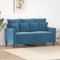 Willood 2-Sitzer-Sofa Blau 120 cm Samt