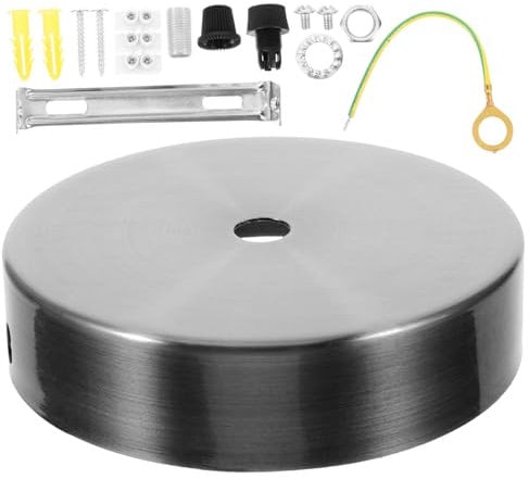 KONTONTY Deckenbaldachin Rund Aus Stabilem Eisen Mit Elektrobeschichteter Oberfläche Vielseitig Einsetzbar Für Pendelleuchten Hängeleuchten Und Kronleuchter Einfache Montage Mit Schrauben m