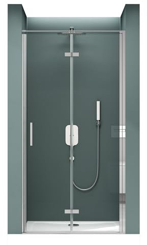 Mai & Mai Porte de Douche Porte Pivotante Paroi de Douche en Niche Verre ESG 8mm Transparent avec Revêtement NANO 75x195 cm Ter37K