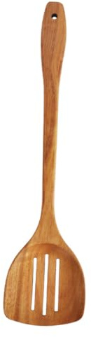 Alipis Wooden Slotted Spatula for Cooking for Stir-Frying and Baking Made of Natural Wood for Home Kitchen Use