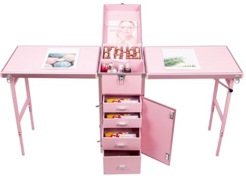 XCSCUK Manicure Table,Multifunctional Mobile Art Nail Booth,Outdoor Manicure Desk,for Home, Salon,Commercial