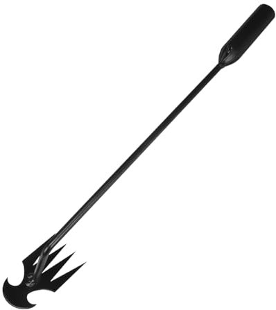 Arrache Mauvaise Herbe, Désherbeur Manuel Acier Inoxydable, Scarificateur Manuel Arrache Pissenlit Couteau Désherbeur Outil de Râteau de Désherbage Tire Racine Outils Jardinage Grattoir (Long noir)