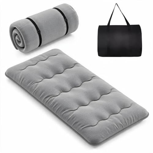 LIFEZEAL Futon Matratze, Japanische Bodenmatratze Klappmatratze Tragbar, Tatami Futon mit Tragetasche & Abnehmbarer Bezug, Schlafunterlage für Gästezimmer, Schlafzimmer