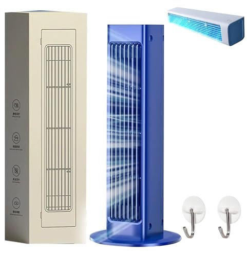 Breezamax, Breeze Max Air Cooler, Qinux Brizaac Air Cooler, 2025 Upgraded Portable Air Conditioners, No Drilling Mini Air Conditioner with 3 Speeds, Air Cooling Fan for Bedroom Office (Blue)